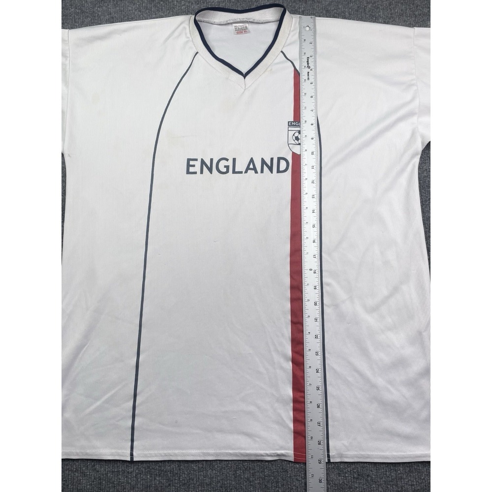 England Football Soccer Jersey Authentic England White Size XL - Picture 6 of 7